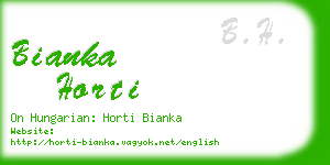 bianka horti business card